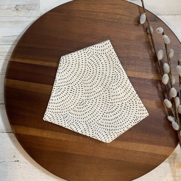 Boho Blue and White Reversible Dog Bandana - Picture 3 of 7